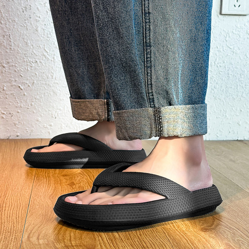 Summer thick-soled flip-flops for men to wear at home, non-slip slippers for summer, flip-flops for outdoor wear
