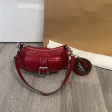 2026新品毛茸茸腋下包绒拼接单肩女包手提斜跨包跨境法棍机车包潮
