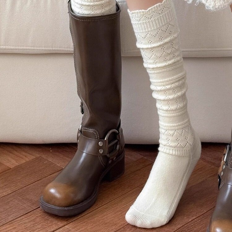 Women's Autumn and Winter Wool Socks, Long Knee-High Socks to Pair with Boots, Warm Thick Socks, Slouch Socks, Boot Socks Women's Autumn and Winter Wool Socks, Long Knee-High Socks to Pair with Boots, Warm Thick Socks, Slouch Socks, Boot Socks