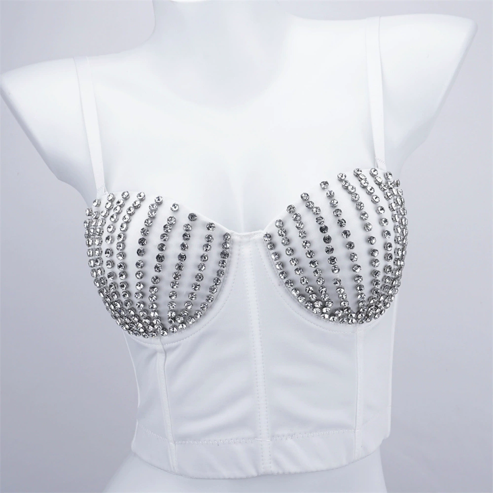 Маленький жилет с рисунком ракушек из горного хрусталя ручной работы и ремешком танцоры, исполняющие легкий роскошный темперамент ретро Тонкий французский бюстгальтер