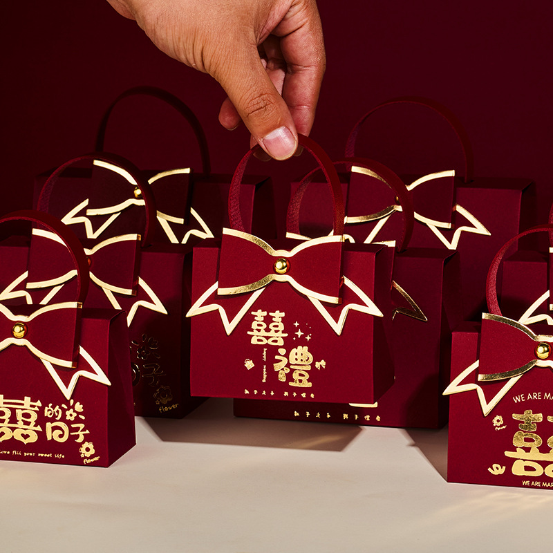 Caja de dulces de boda 2026 nuevo estilo chino de alta sensación caja de regalo de boda cajas de dulces de gran tamaño cajas vacías especiales de boda