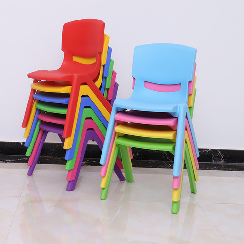 Preschool Chairs Children's Plastic Back Chairs Thickened Student Training Class Desk Chairs Adult Stool Factory Wholesale