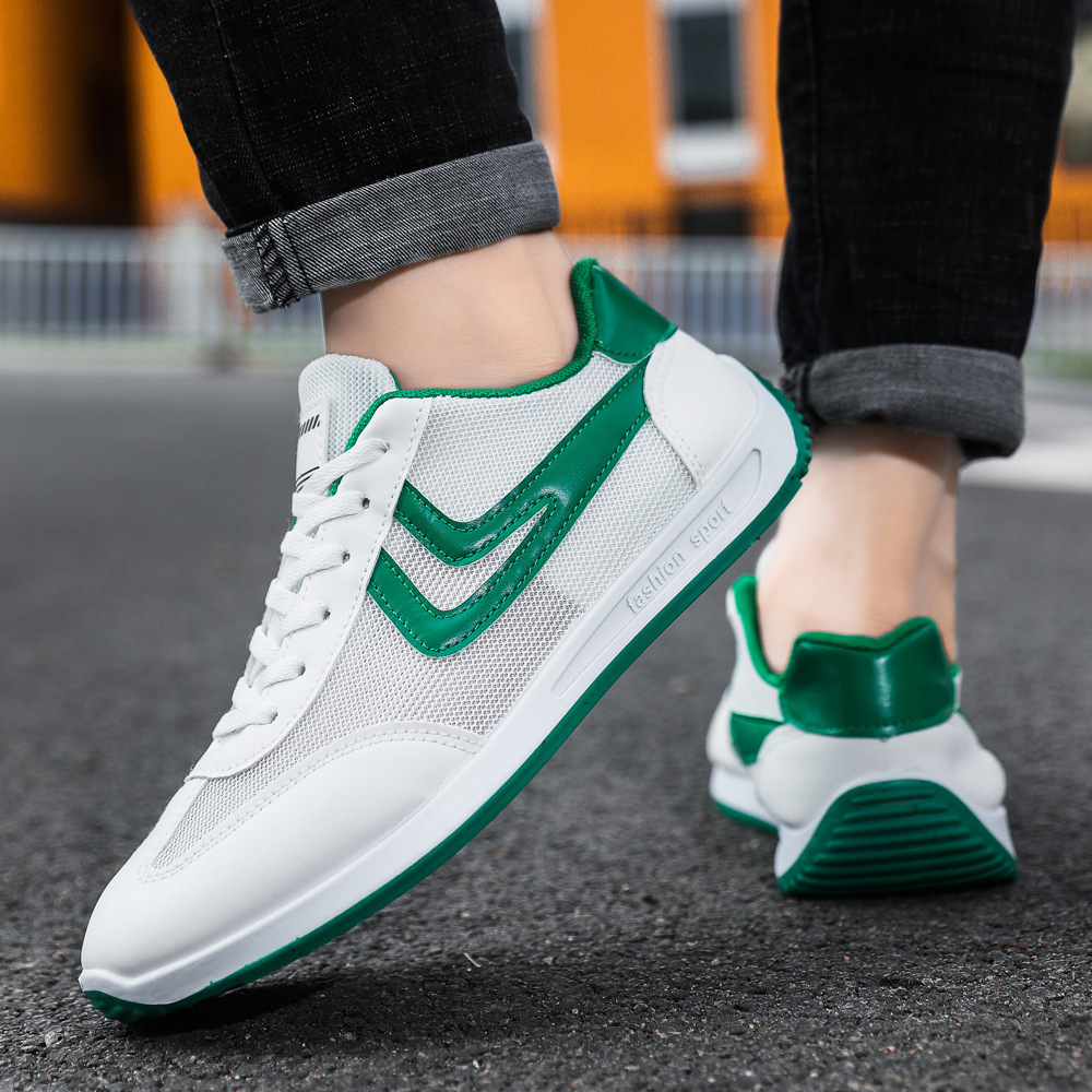 Zapatos casuales transpirables de verano para hombres, zapatos planos para estudiantes, zapatos blancos, zapatos deportivos para hombres, deportes diarios, zapatos casuales