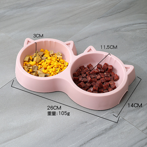 Macaron Plastic Food Bowl Cat Bowl Wholesale Pet Neck Guard Feeding Integrated Water Bowl Pet Bowl Pet Supplies