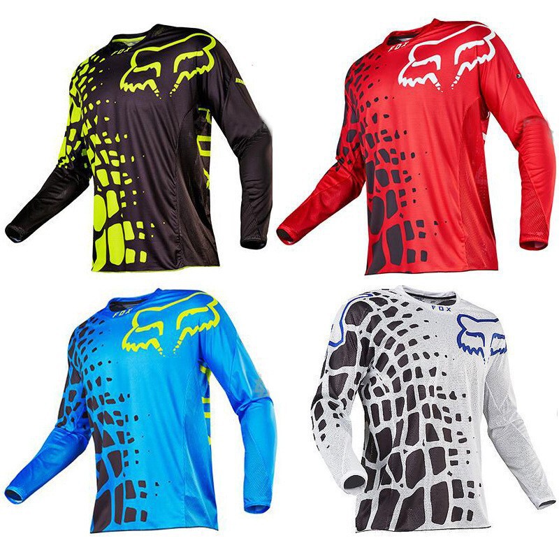 Off-Road Motorcycle Clothing, Mesh Long-Sleeved Cycling Clothing, Quick-Drying Breathable Heat Transfer Basketball Clothing, Fox Downhill Clothing