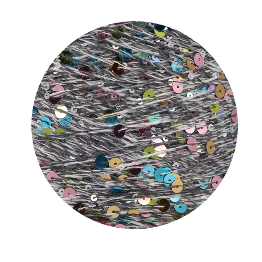 50g algodón lentejuelas hilo 3mm + 6mm peinado tamaño de lujo lentejuelas mano hilo tejer precio al por mayor