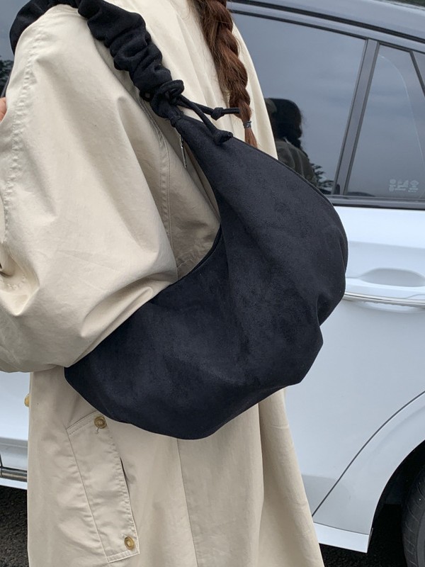 时尚约姿褶皱磨砂腋下包包女韩系大容量单肩包百搭休闲复古云朵包|undefined