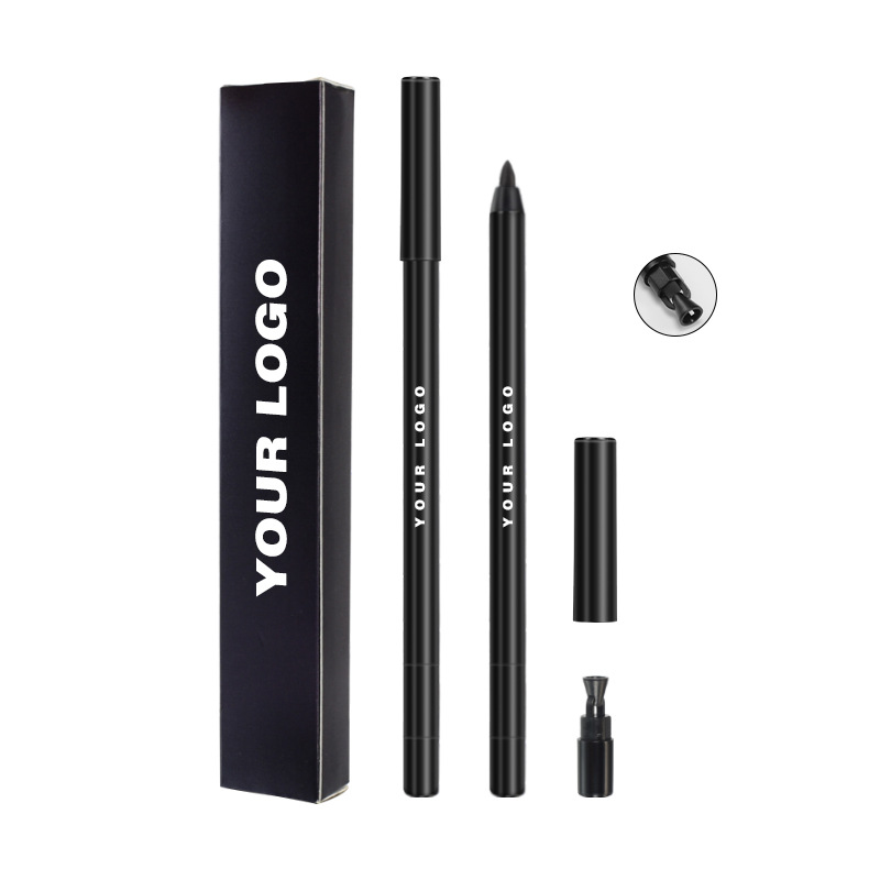 International Eyeliner Gel Pencil with Built-In Sharpener, Waterproof Eyeliner Gel Pencil, No Logo Eyeliner Pencil
