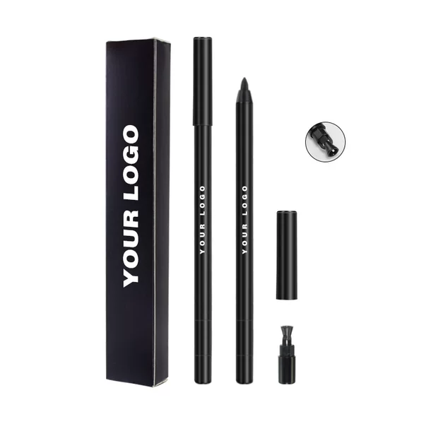 International Eyeliner Gel Pencil with Built-In Sharpener, Waterproof Eyeliner Gel Pencil, No Logo Eyeliner Pencil