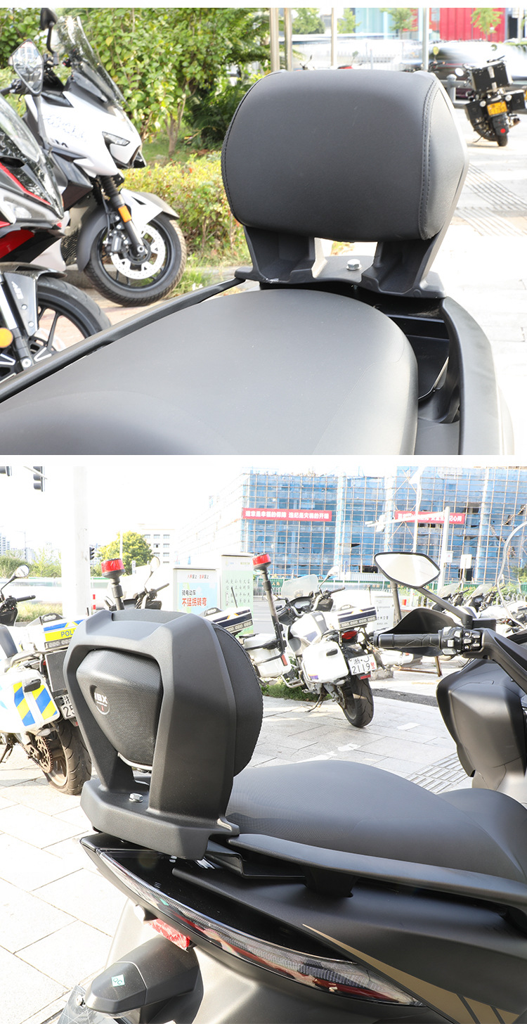 Suitable for Zontes 368G368E Modified Backrest, Non-Destructive Installation Rear Passenger Backrest Cushion Accessories for High Electric Scooter Rear Seat