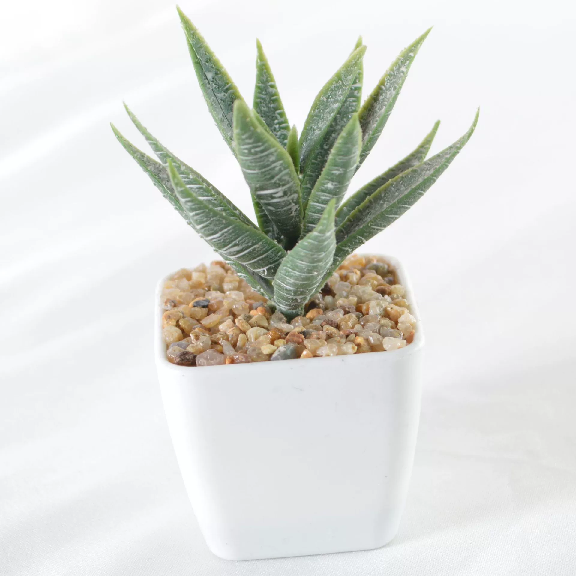 Simulation plastic small white pot simulation of succulent plants potted bonsai square pot