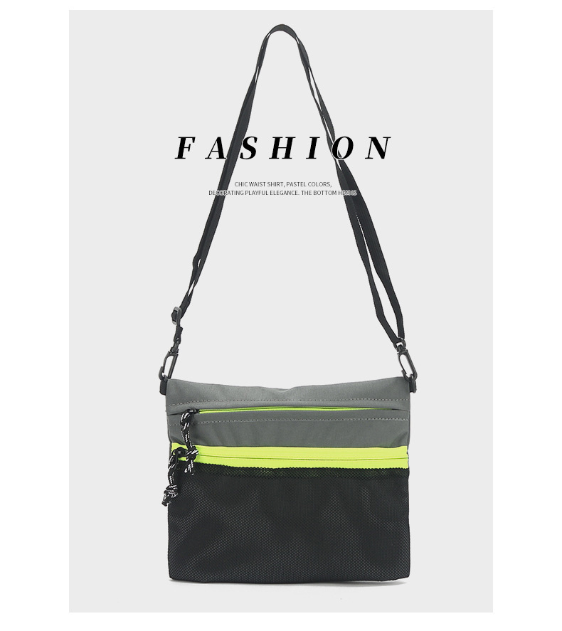 Große Herren-Sport-Umhängetasche mit großem Fassungsvermögen, Farbblock-Design_voghion.com