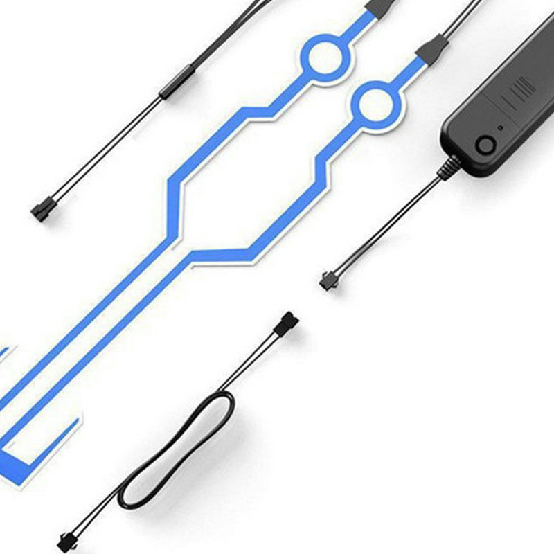 Motocicleta casco decoración autoadhesiva luz luminosa coche LED faro luz luminosa con luz fría luminosa