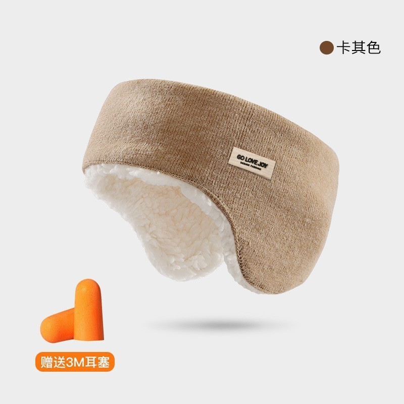 Invierno nuevas orejeras cálidas orejeras de punto de lana a prueba de viento a prueba de frío anticongelante orejeras forradas de lana DEZ43