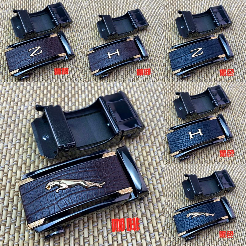 Automatic belt, metal buckle, trousers, patch, wholesale, crocodile print