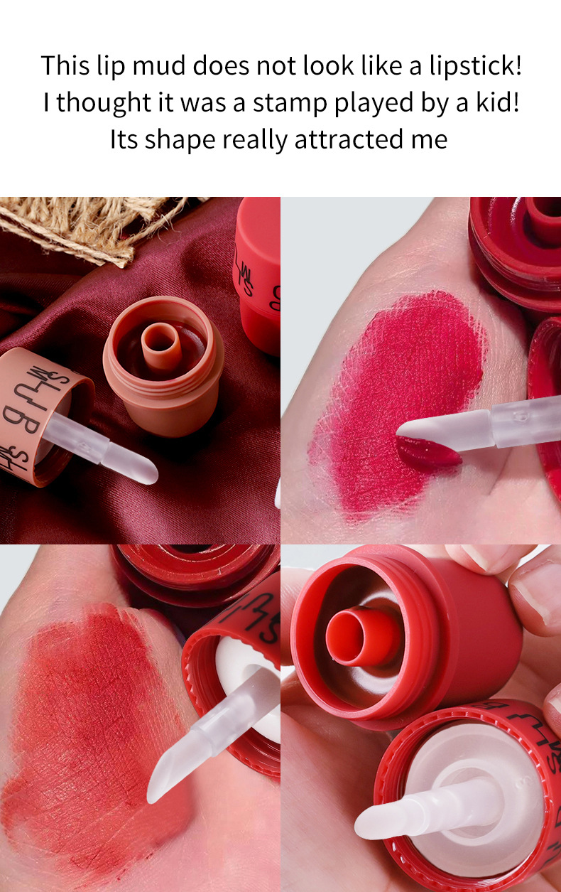 VIBELY export matte seal lip paste retro matte lip and cheek dual-purpose milk tea lip paste Lip glaze factory wholesale undefined