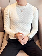 X 36842 Knitted Jacquard Slim Fit Sweater �Ứ����ë��