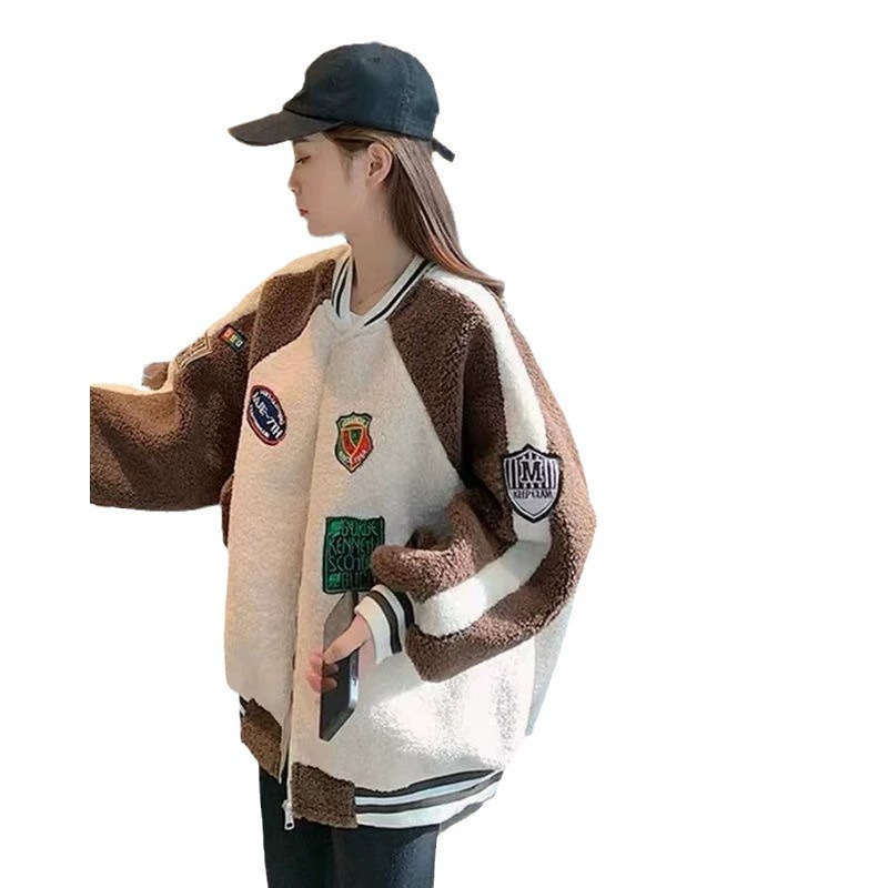 Демисезонная куртка, бейсбол униформа, Amazon, увеличенная толщина, oversize