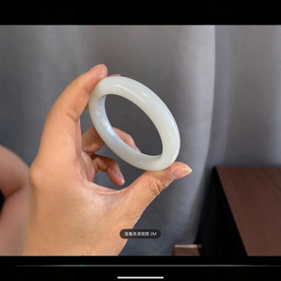 Jin Yutang Xinjiang Hetian Jade Sheet White Jade Bracelet Warm White Jade Fine Quality Non-Tolerant Small Price high quality