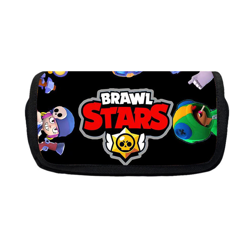 Nuevo salvaje bolsas de lápiz de estudiantes de gran capacidad caja de papelería personaje creativo de niños caja de lápiz doble lote transfronterizo