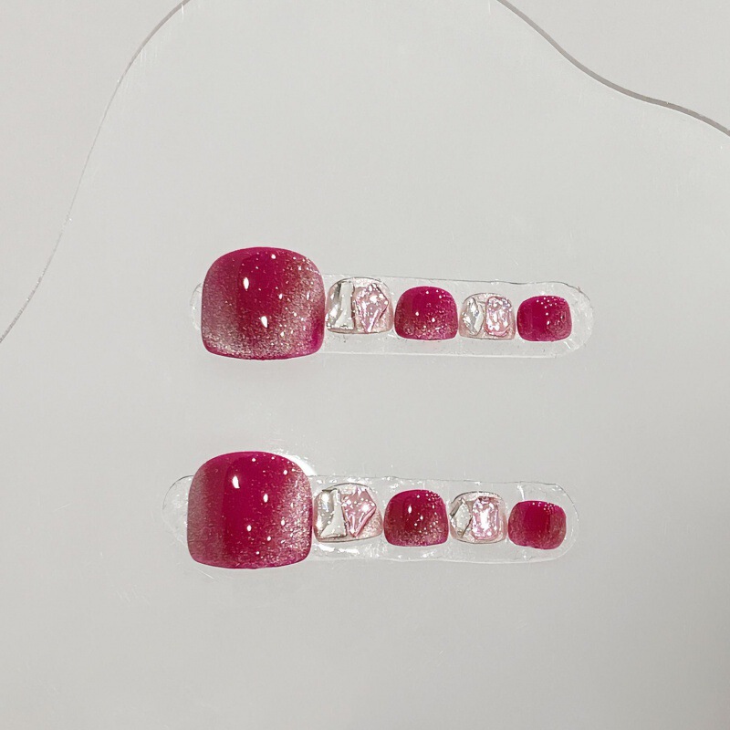 [Foot armor] pure handmade original wearing armor purple foot nail patch nail art finished net red wearing armor advanced feeling