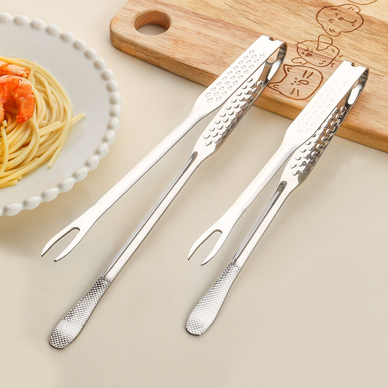 316 Stainless Steel Extended Barbecue Tongs for Home Use, Korean-Style Steak Tongs, Commercial Anti-Scalding Self-Service Barbecue Tongs, Food Tongs