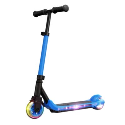 Cross-Border Mobility Scooter, Children's Scooter, Led Flash Wheel Electric Scooter, Portable Folding Two-Wheeler (Qatlanan elektrik skuterlər) - sky-blue