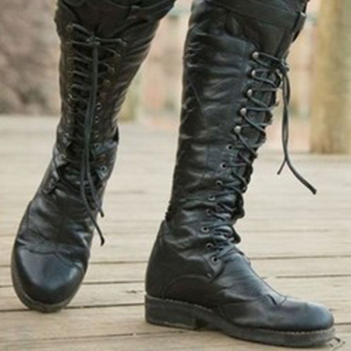 Novedad 2021. Proveedor independiente de Amazon. Zapatos y botas para hombre. Botas largas con diseño de remaches. Tallas grandes 40-48. Botas de montar.