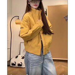 美式复古小个子棒球服外套女装短款韩版宽松2025秋季新款立领夹克