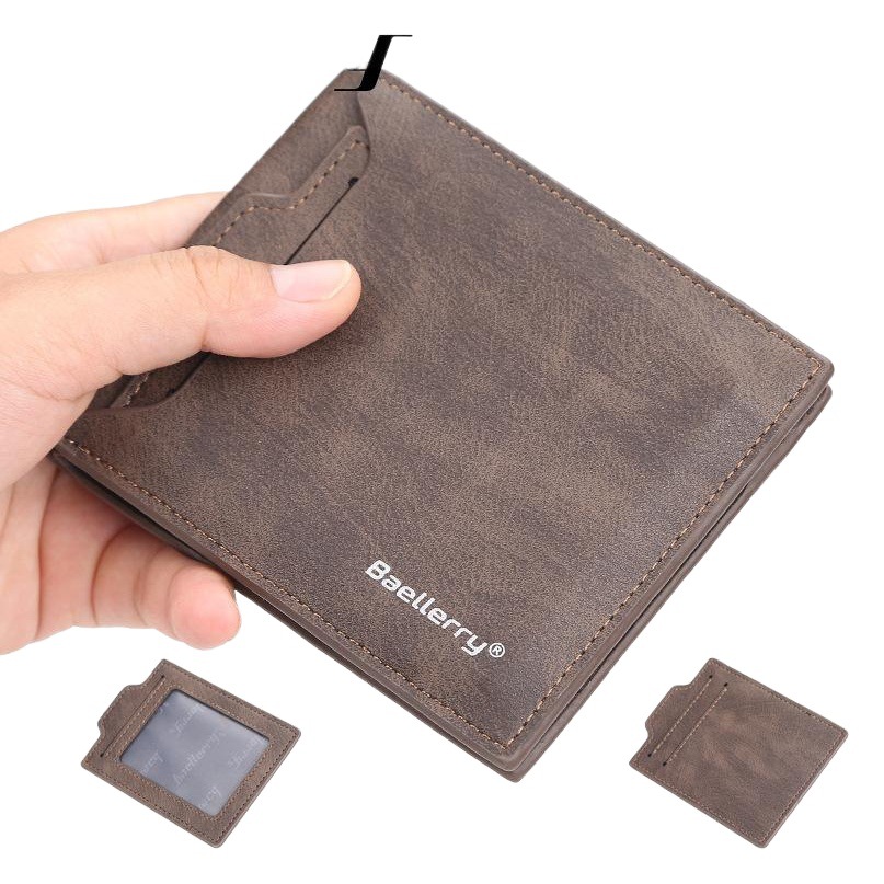 Cross-border Korean men's business short wallet men's high-end sense open multi-card wallet wallet wallet men's