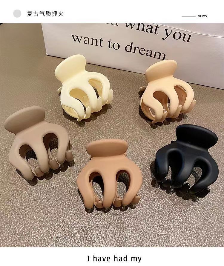 Large high ponytail claw clip hair clip for women, back of head hair clip 2023 frosted pumpkin clip hair accessory.