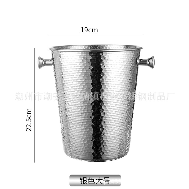ステンレスのシャンパンの桶の氷の桶の6芒の氷の桶のバーのKTVビールの氷の桶のレストランのバーの金色の装飾品|undefined