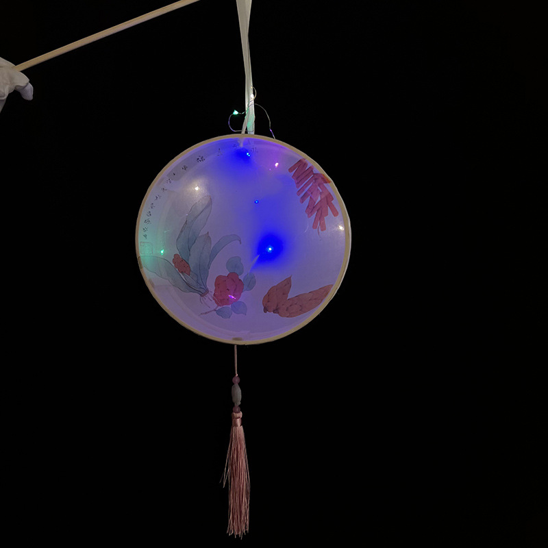 Año nuevo Festival de Primavera linterna niños conejo linterna hecha a mano DIY luminoso estilo antiguo linterna portátil Hanfu Palacio linterna al por mayor