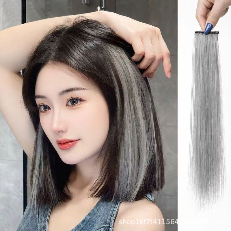 Clip-On Hand-Woven Long Curly Hair Extensions, One-Piece Wig, Real Hair, Automatic Hair Dyeing, Breathable Wavy Hair, No Damage to Hair