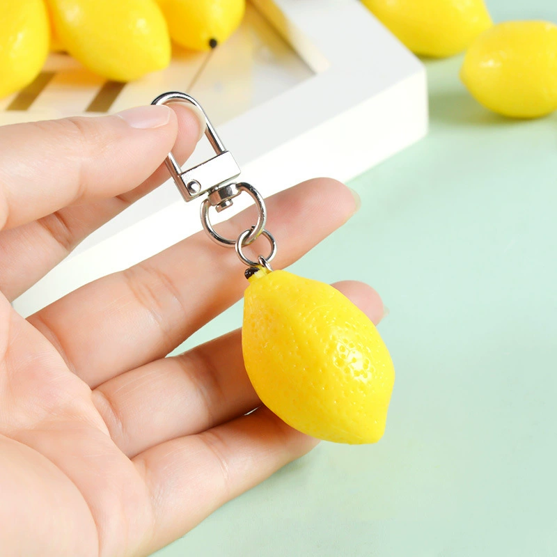 Small lemon fruit cute keychain, backpack accessory, pendant for photo sessions, 2022 collection, wholesale