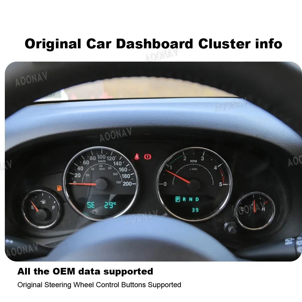 Suitable for Jeep Wrangler Jk Smart Lcd Dashboard Display Cockpit Speed Digital Display