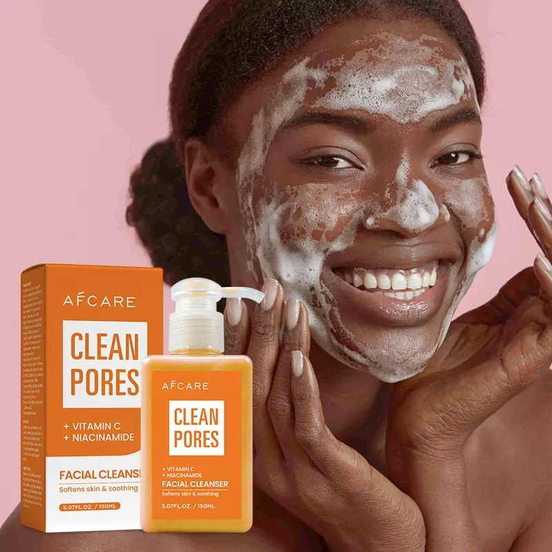 跨境爆款全英文维生素c洁面乳洁面慕斯洗面奶洁面慕斯外贸批发