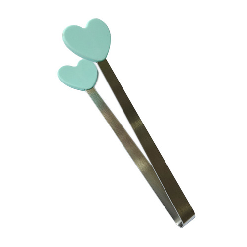 Creative small palm silicone clip anti-slip ice clip stainless steel mini food clip food clip silicone sugar cube clip