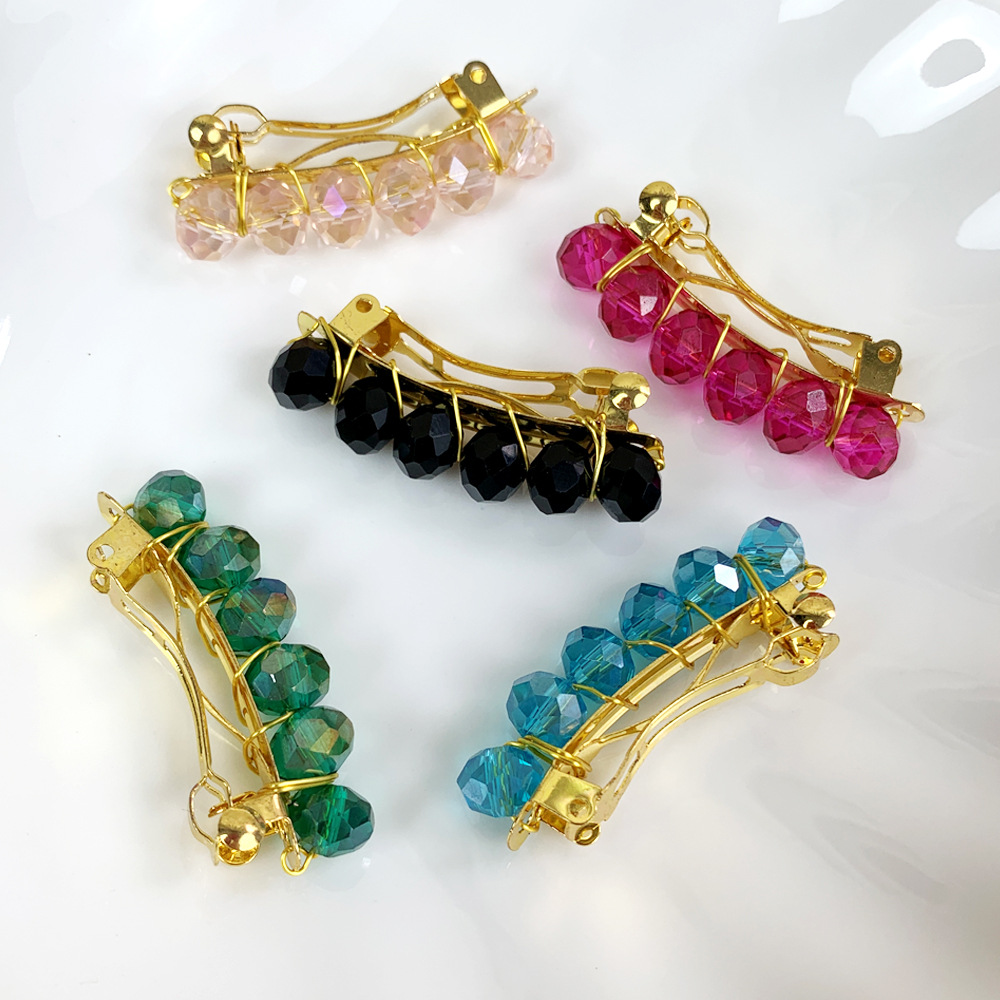 Simple Style Irregular Alloy Crystal Patchwork Hair Clip display picture 1