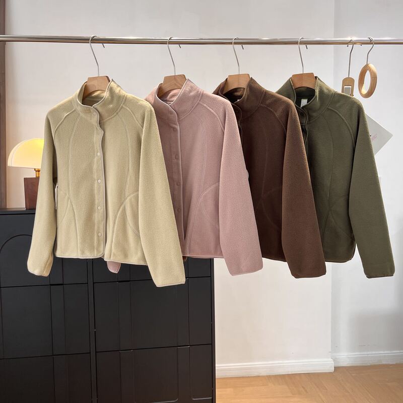 Women's Fleece Jacket Autumn New Style Fleece Casual Fleece Liner Outdoor Windproof Thin Jacket Women's Fleece Jacket Autumn New Style Fleece Casual Fleece Liner Outdoor Windproof Thin Jacket