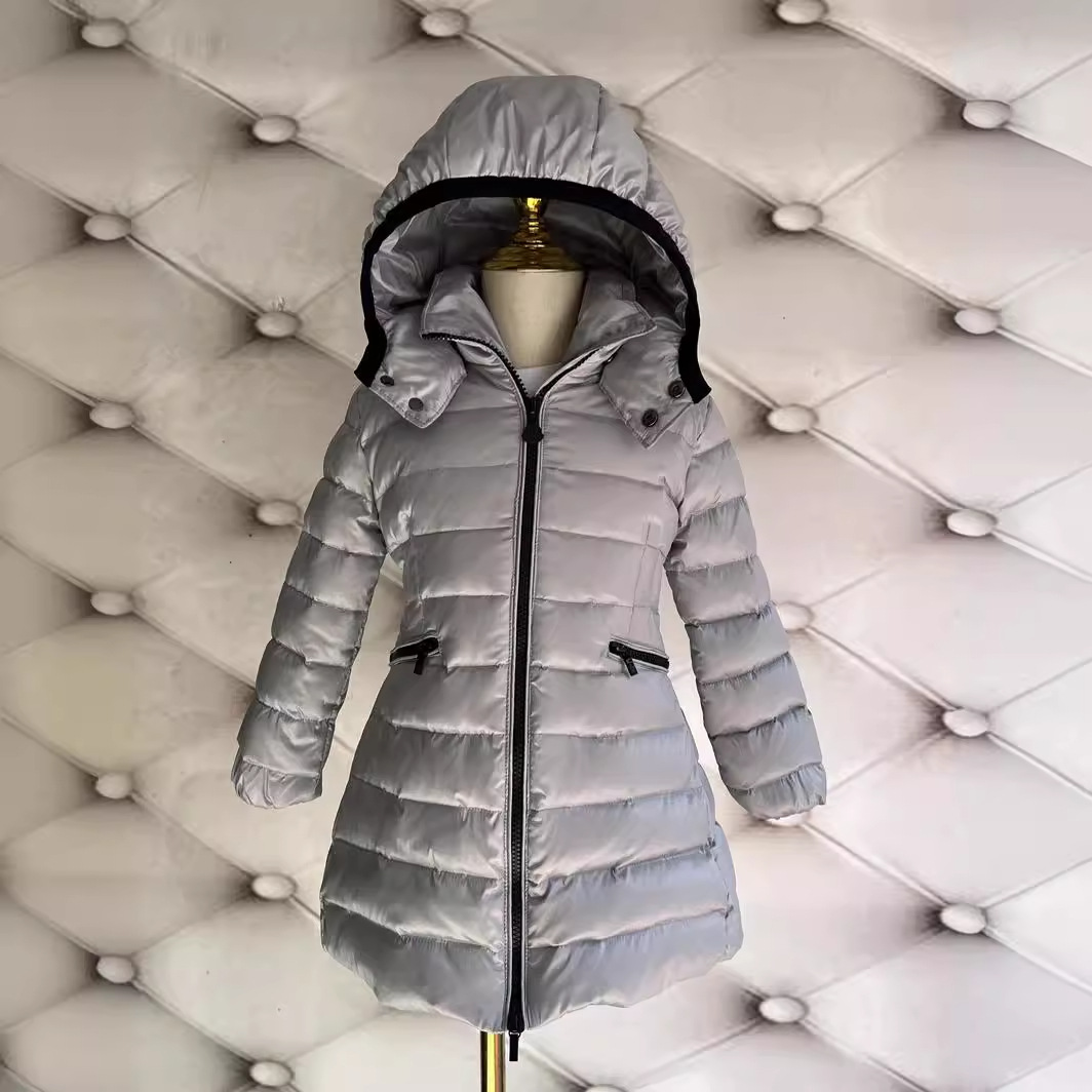 Kinderkleidung Kinder Daunenjacken für Mädchen, verdickte, mittelgroße und große stilvolle Kinder Daunenjacken, mittlere und lange weiße Entendaunen_voghion.com