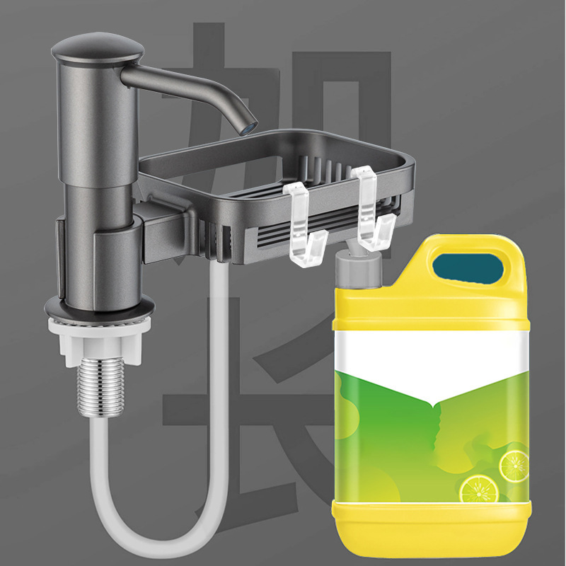 jabón líquido de cocina limpiador de precisión prensador de lavadora doméstica lavabo fregadero estante de almacenamiento detergente prensador de caja de jabón líquido