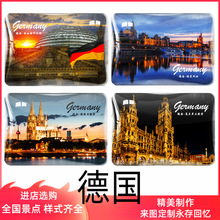 德国水晶玻璃冰箱贴旅游装饰品新天鹅堡圣保罗教堂莱茵河罗马广场