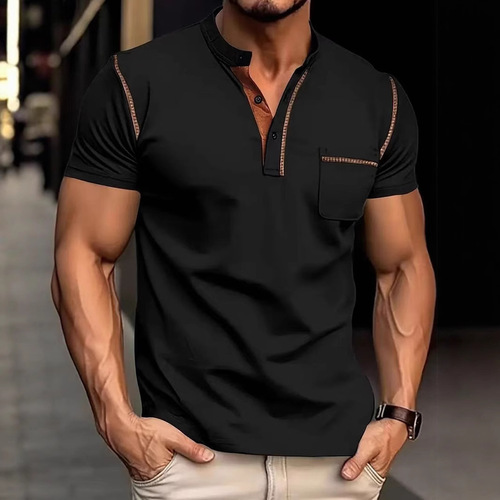 2025 Summer Men's Short-Sleeve T-Shirts & Quick-Dry Casual Polo Shirts from Europe and America