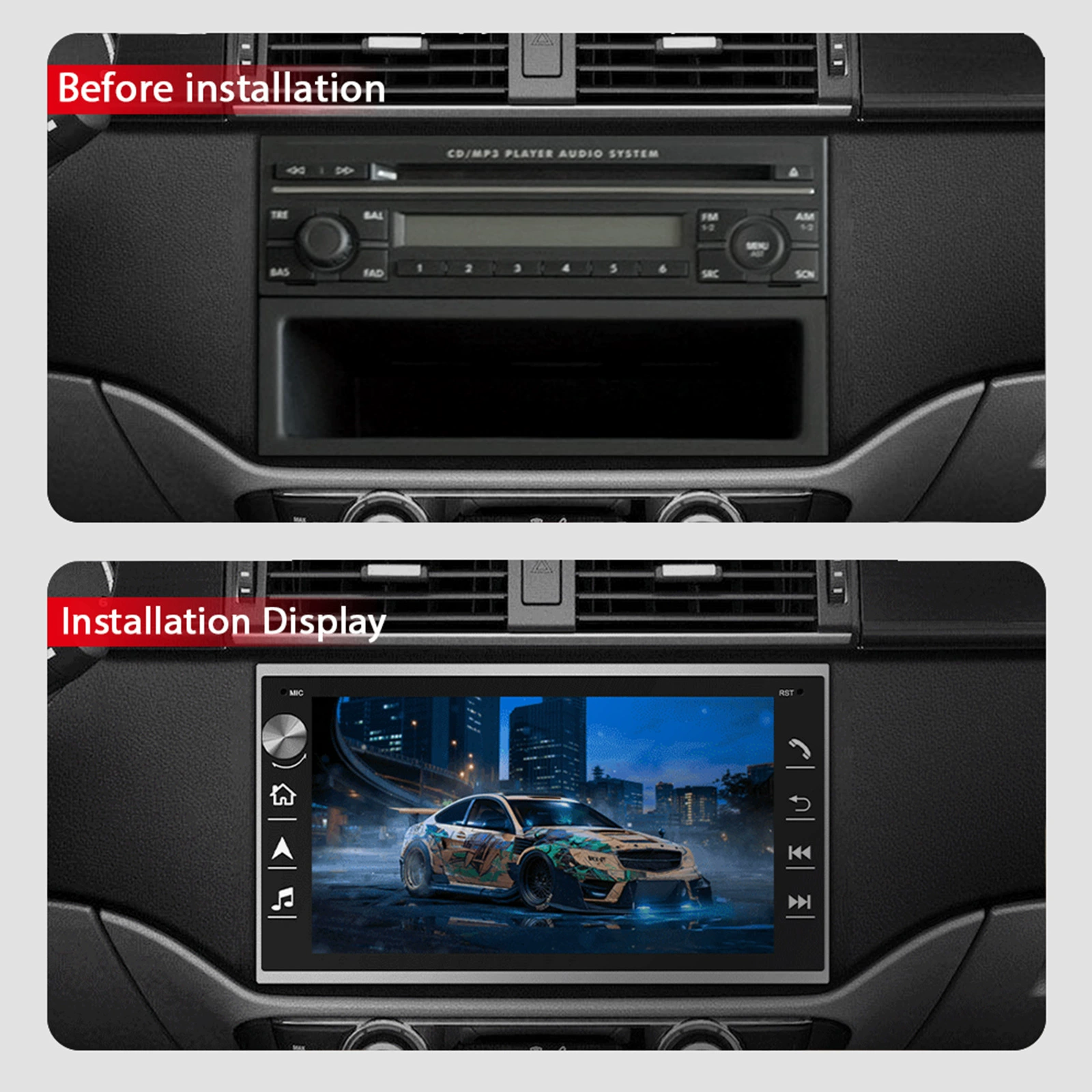 Подходит для 7" Android 13.0, большой экран для Volkswagen Lingyu, CarPlay, навигация Android, центральный мультимедийный блок