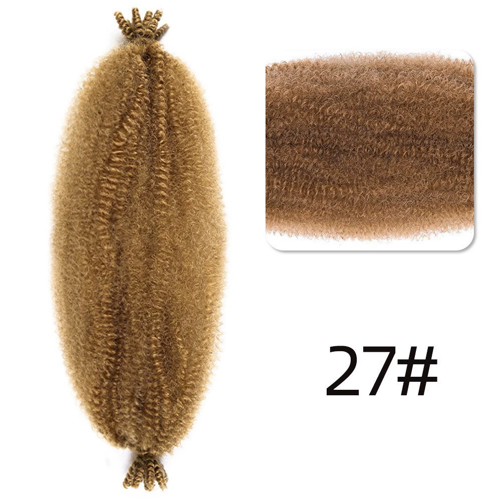 Transfronterizos rizos orugas africanas primavera Afro kinky twist pelucas al por mayor