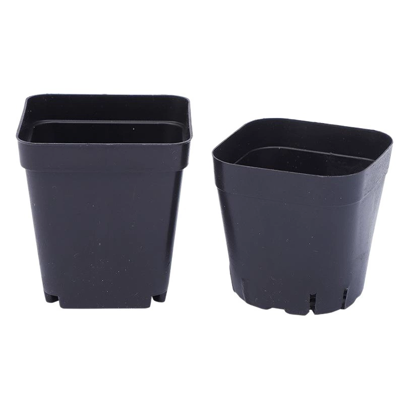 Садовые принадлежности суккулент маленький черный квадратный горшок черный цветочный горшок пластиковый суккулент маленький черный квадратный цветочный горшок завод цветочный горшок оптом