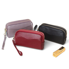 长款钱包女高级感大容量包包欧美时尚真皮手机包双拉链手拿包百搭