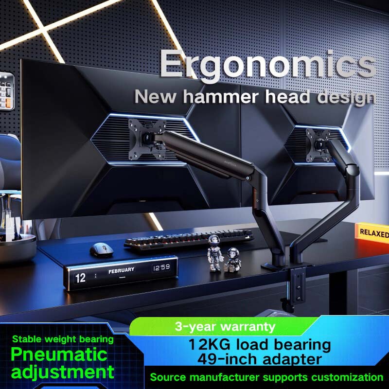 Monitor Computer Desk Stand Laptop Pneumatic Rotating Mechanical Arm Desktop Computer Screen Cantilever Support Stand