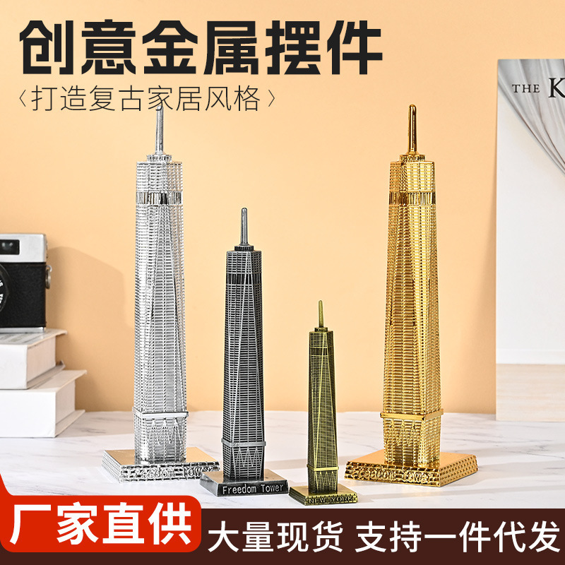 Zinc Alloy Metal World-Famous Buildings Tourist Souvenirs Gifts Crafts Statue of Liberty Model